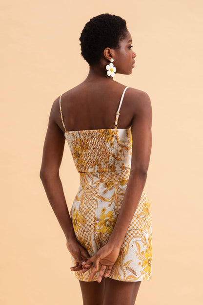 MARIGOLD LINEN BUSTIER