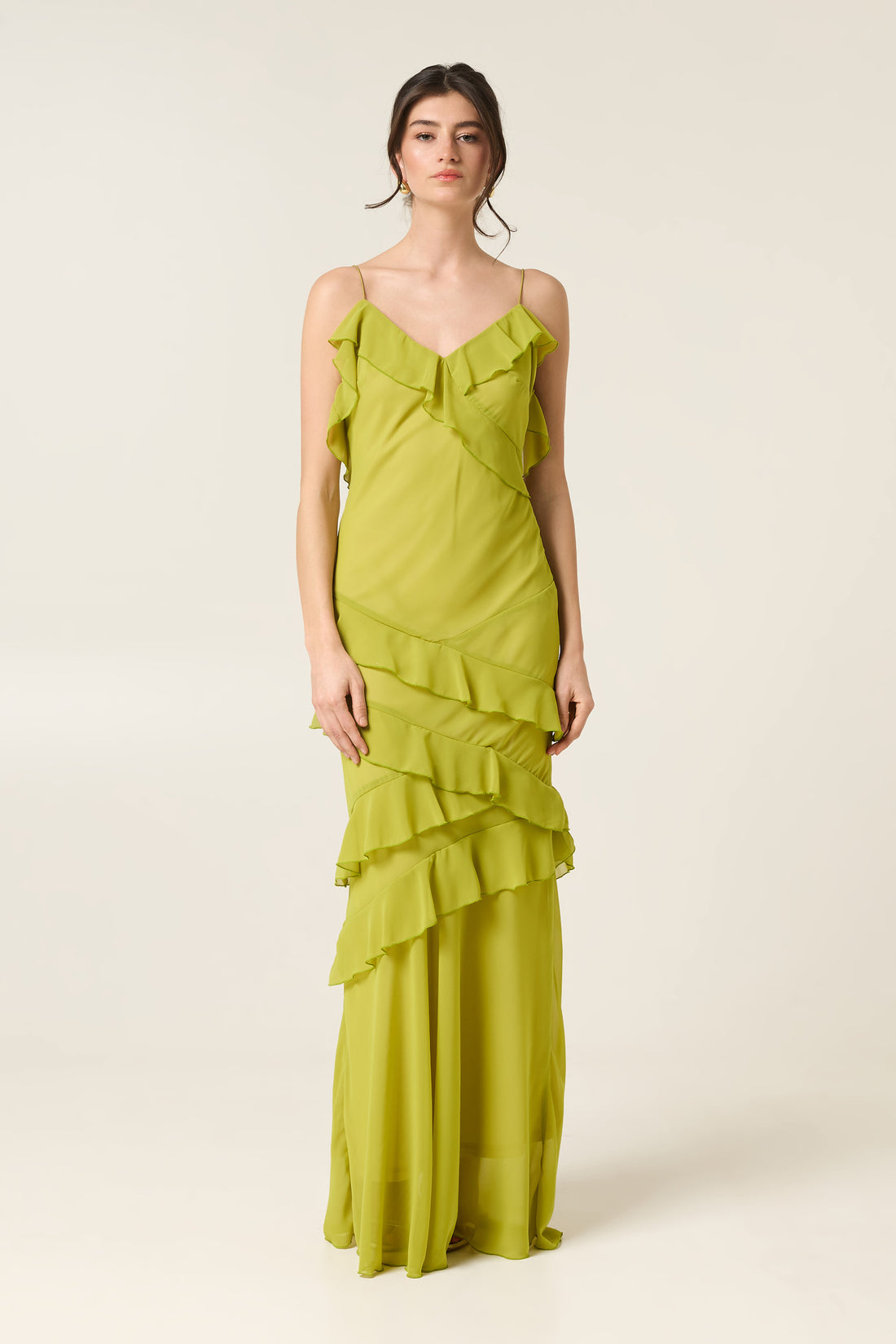 ESTELLE MAXI DRESS WITH RUFFLES
