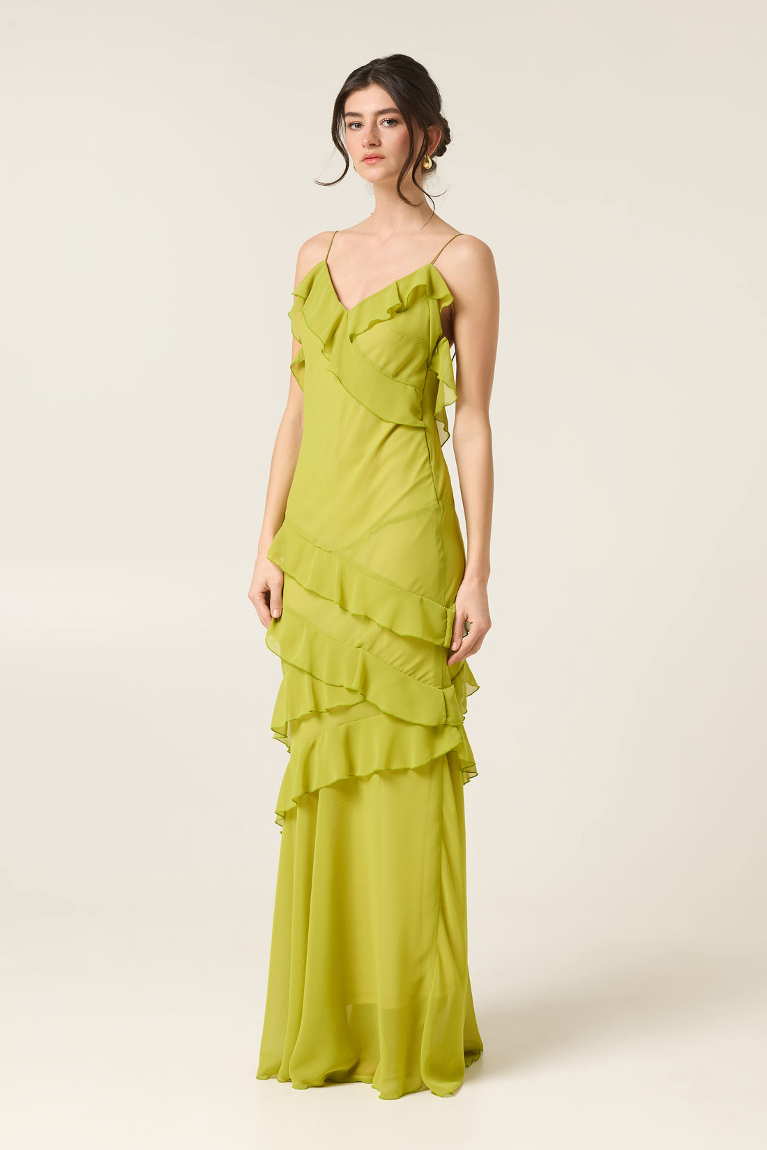 ESTELLE MAXI DRESS WITH RUFFLES