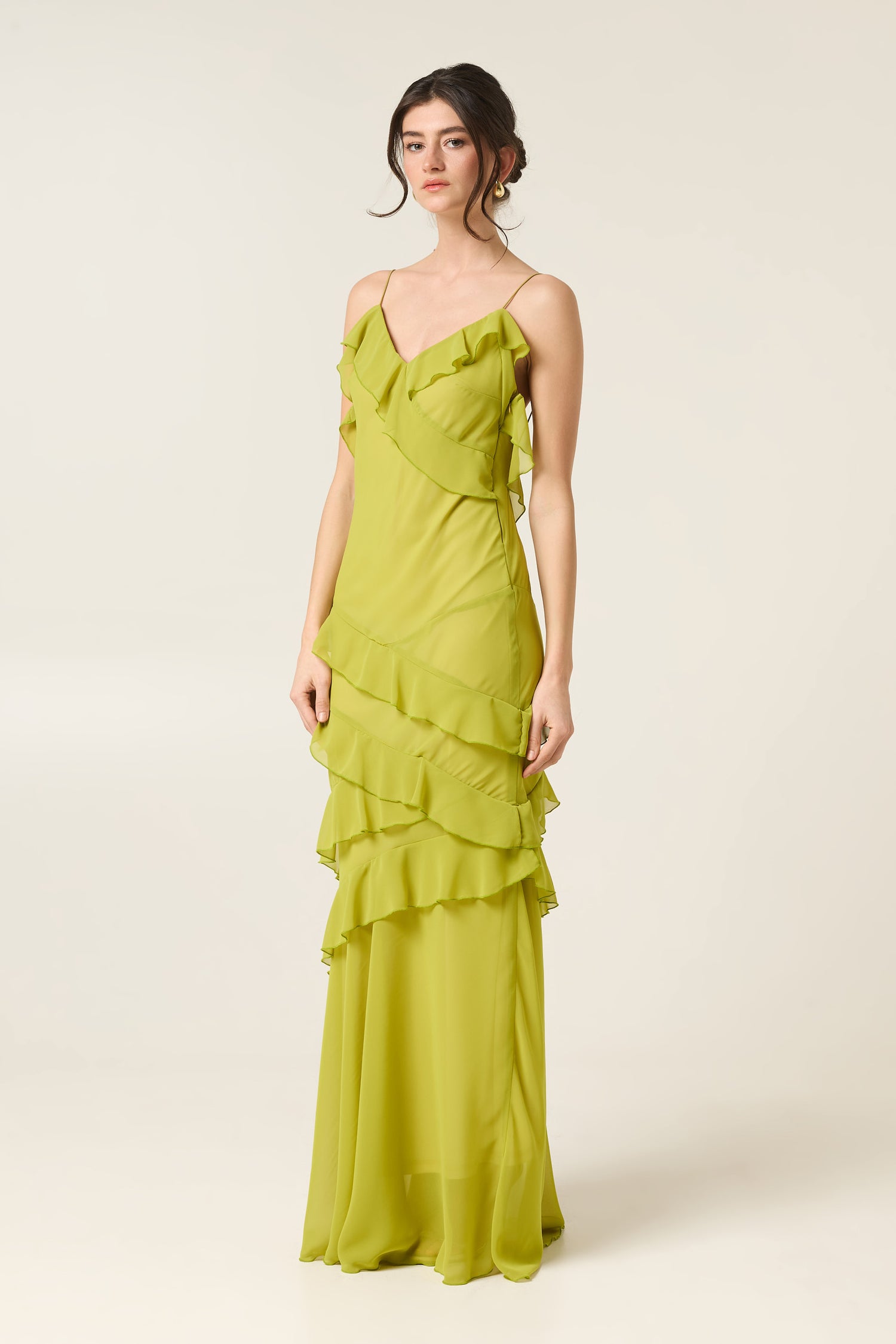 ESTELLE MAXI DRESS WITH RUFFLES