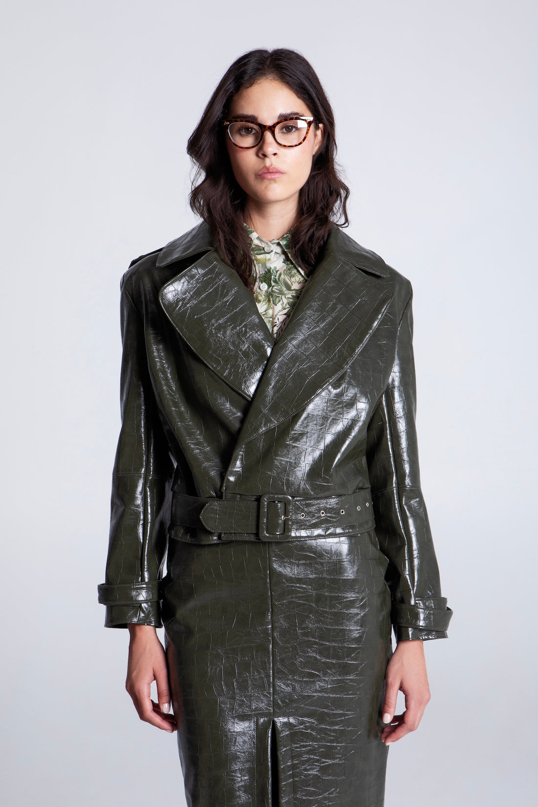 OLIVE CROCO JACKET