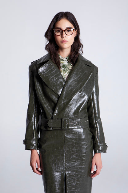 OLIVE CROCO JACKET