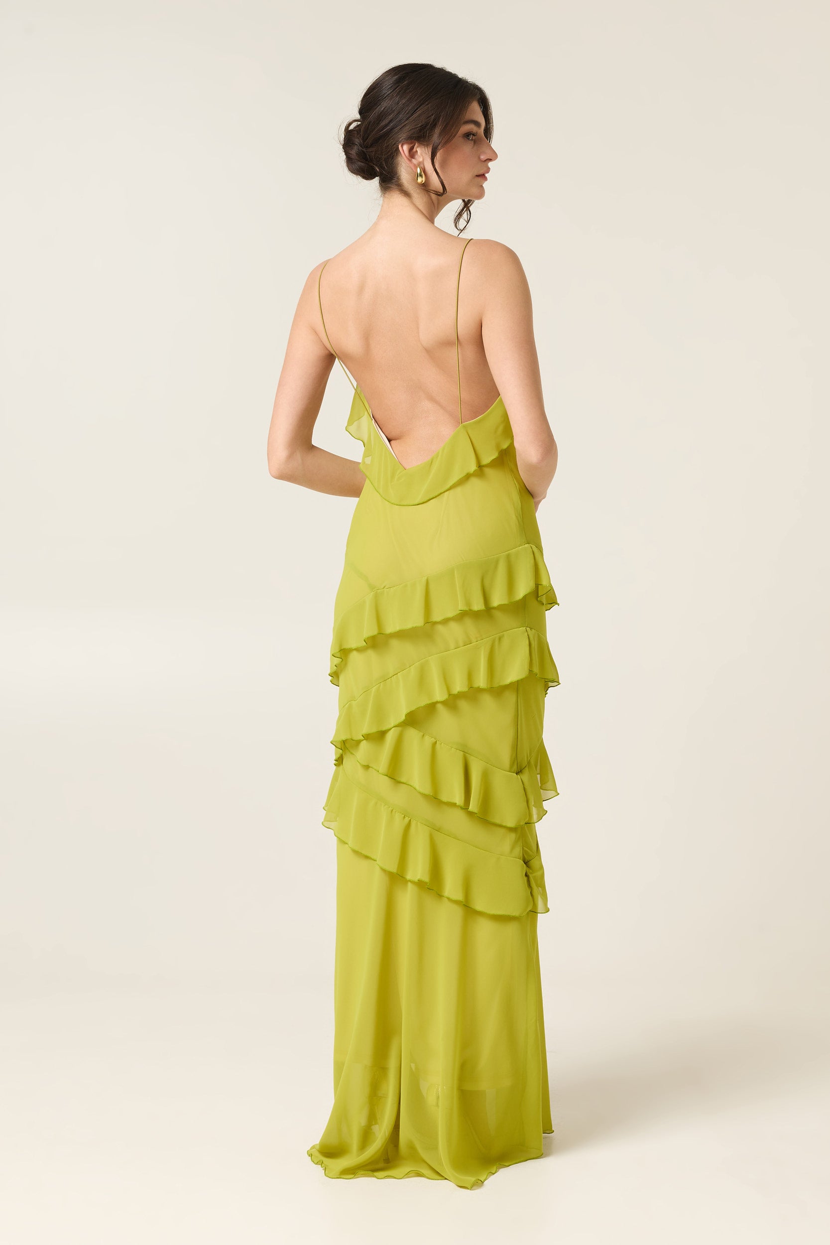 ESTELLE MAXI DRESS WITH RUFFLES