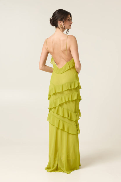 ESTELLE MAXI DRESS WITH RUFFLES