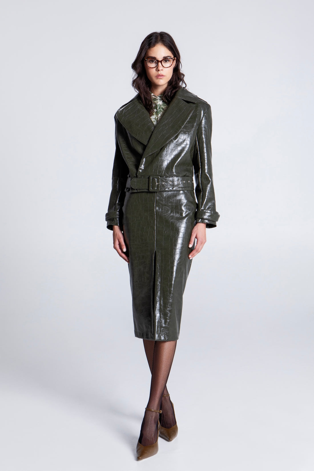OLIVE CROCO JACKET