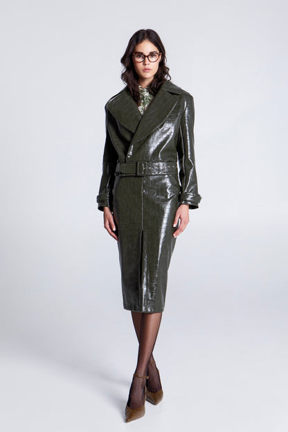 OLIVE CROCO JACKET
