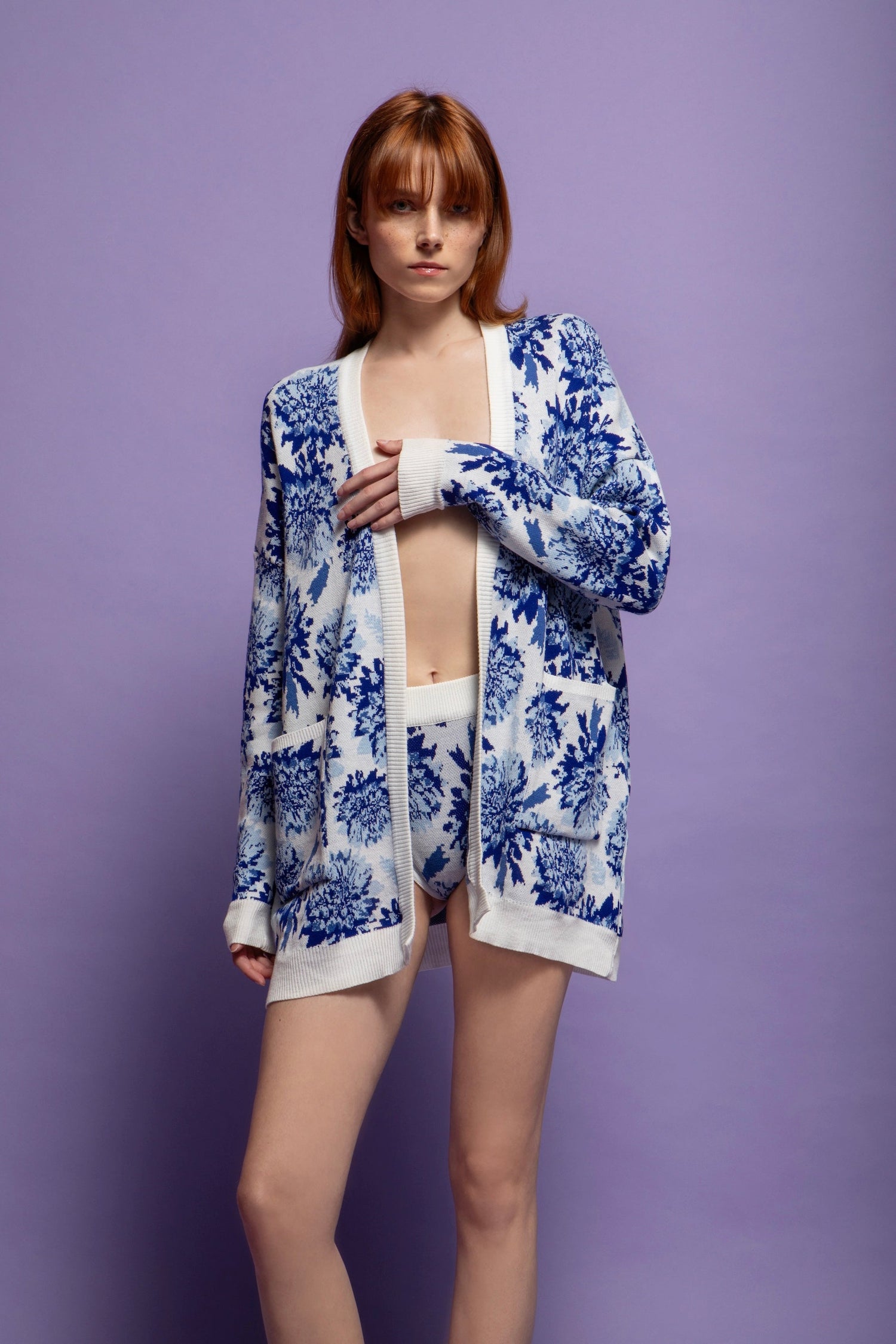 ARIANA KNITTED JACQUARD CARDIGAN