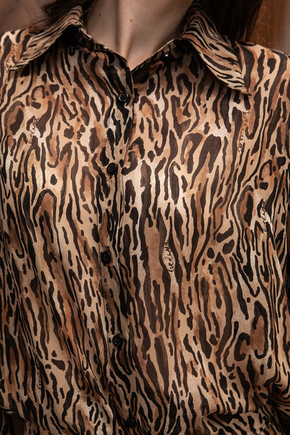 SAVANAH ANIMAL PRINT OVERSIZED SHIRT