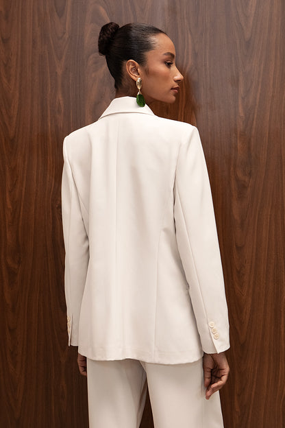 SOFT IVORY VANILLA TAILORED BLAZER