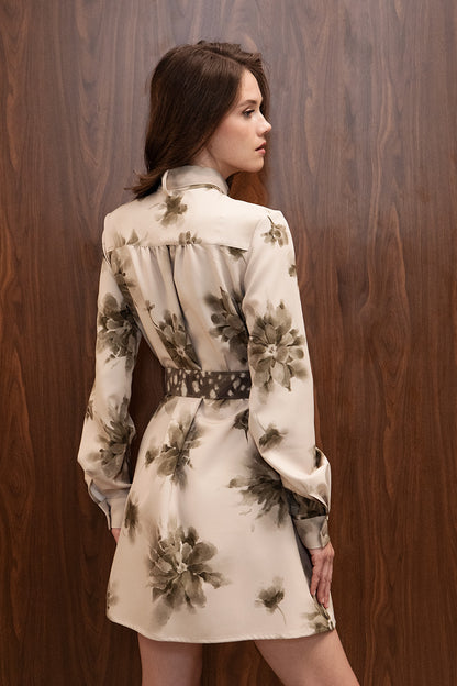 OLIVINE MINI DRESS WITH BELT