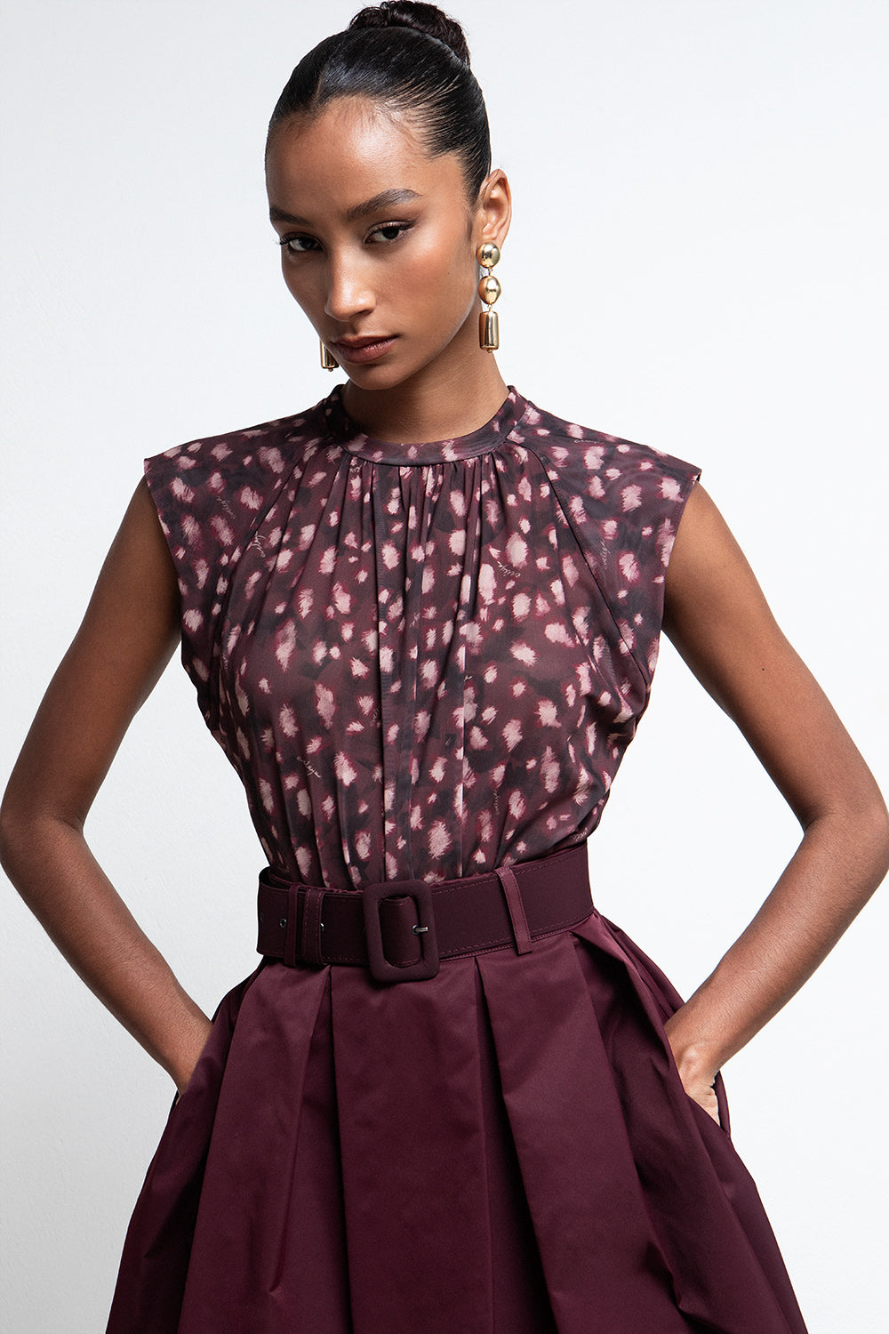 BURGUNDY BAMBI PRINT BODY