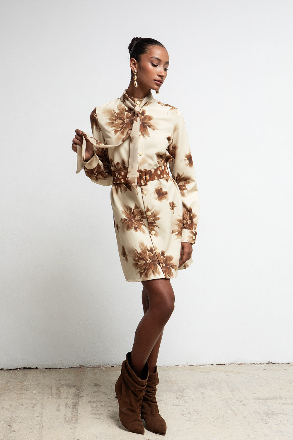 NOISETTE MINI BELTED DRESS