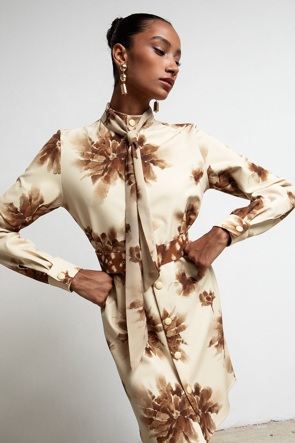 NOISETTE MINI BELTED DRESS