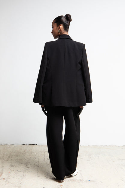 BLACK OVERSIZED TAILORED BLAZER