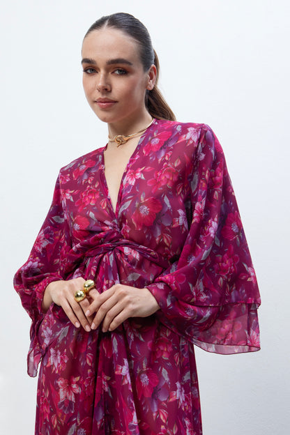 AMANDA POLYMORPHIC KIMONO DRESS