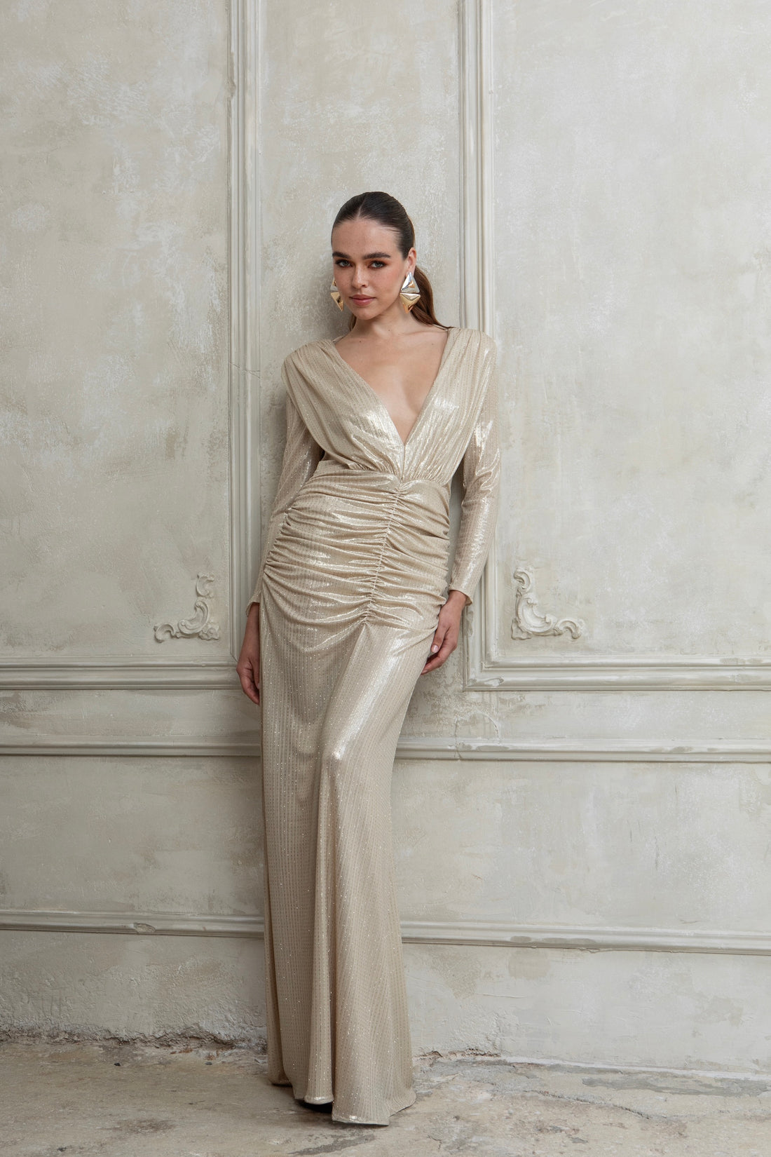 IMPERIAL GLOW MAXI SPARKLY DRESS