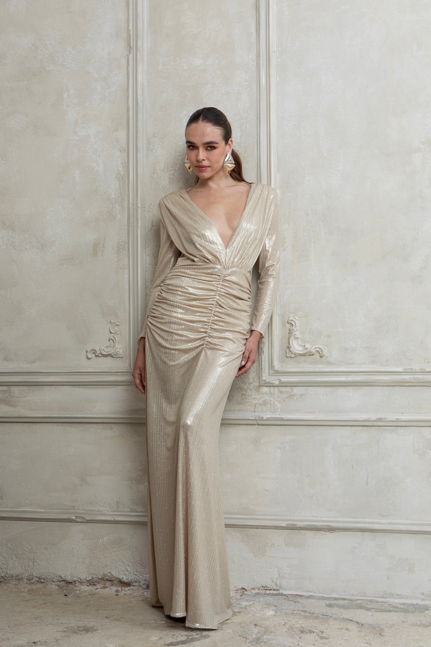 IMPERIAL GLOW MAXI SPARKLY DRESS