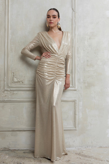 IMPERIAL GLOW MAXI SPARKLY DRESS