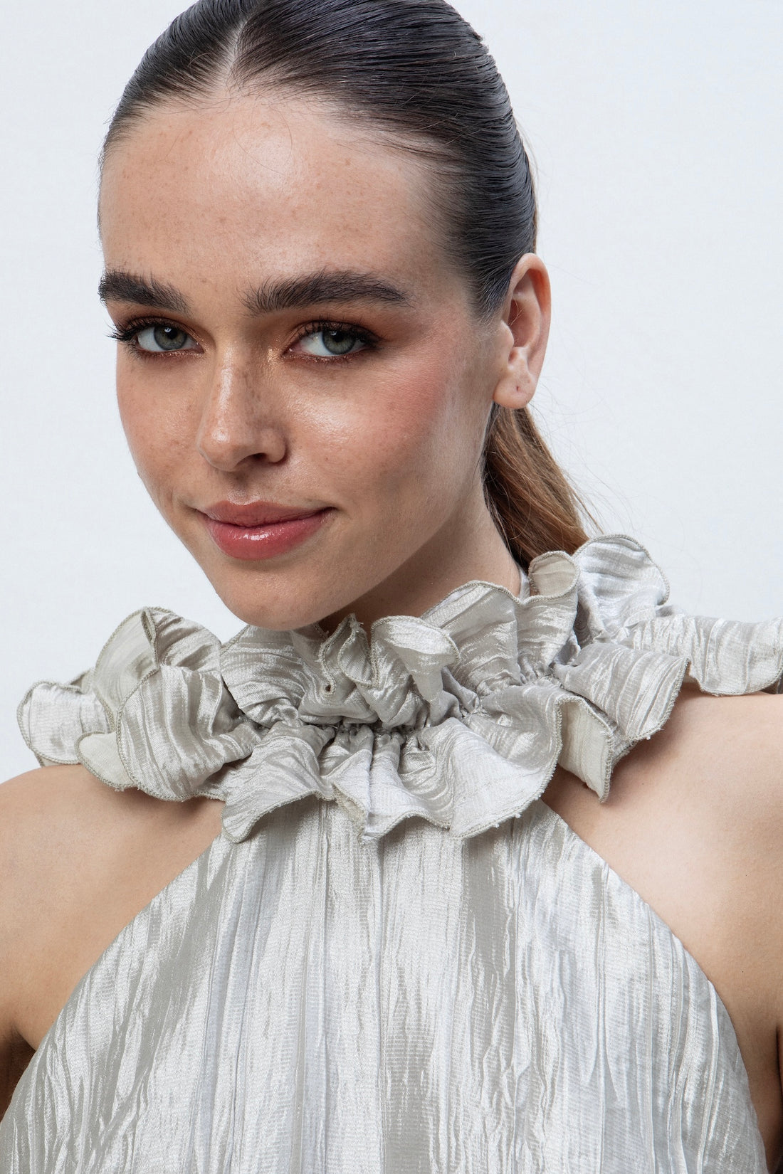 RHEA MAXI PLEATED DRESS