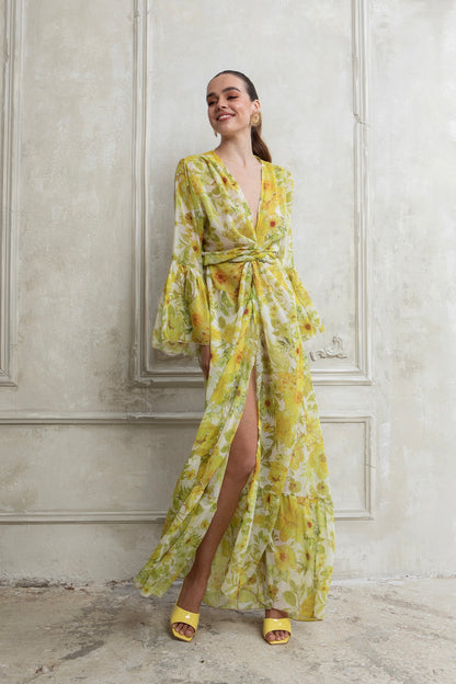 CITRUS POLYMORPHIC KIMONO DRESS