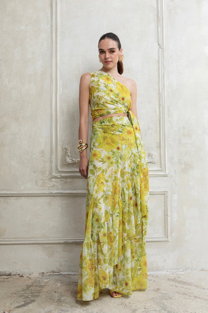 CITRUS ONE SHOULDER POLYMORPHIC WRAP TOP