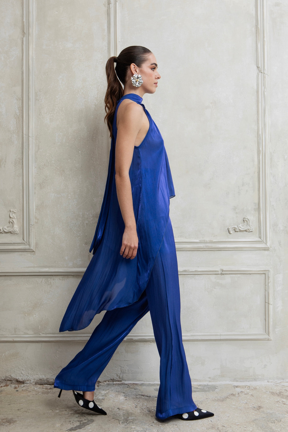 CELESTIAL BLUE HIGH WAISTED PANTS