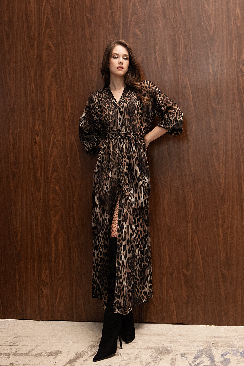 PANTHERA BELTED SHIRTDRESS