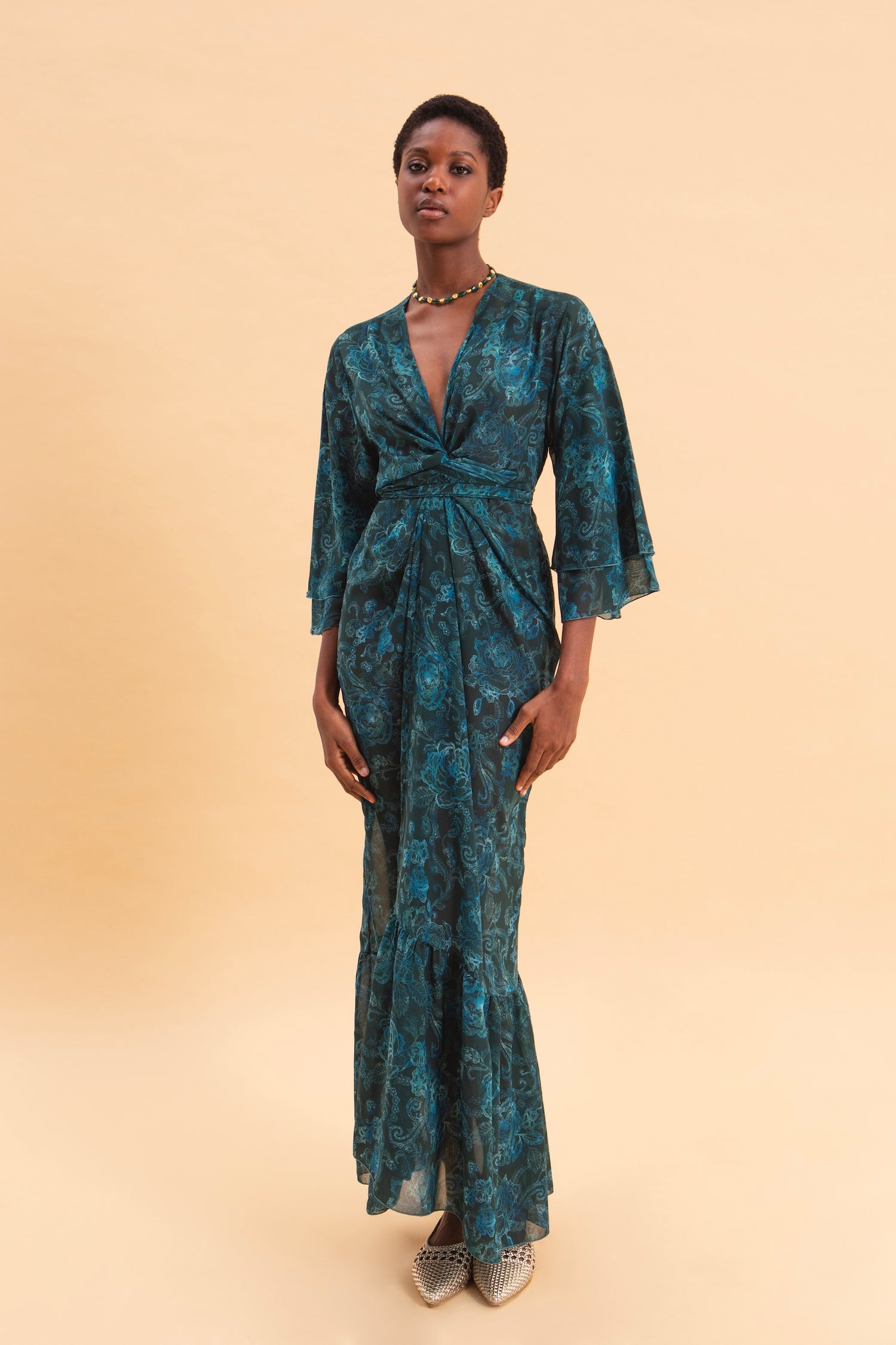 TEAL ELEGANCE KIMONO