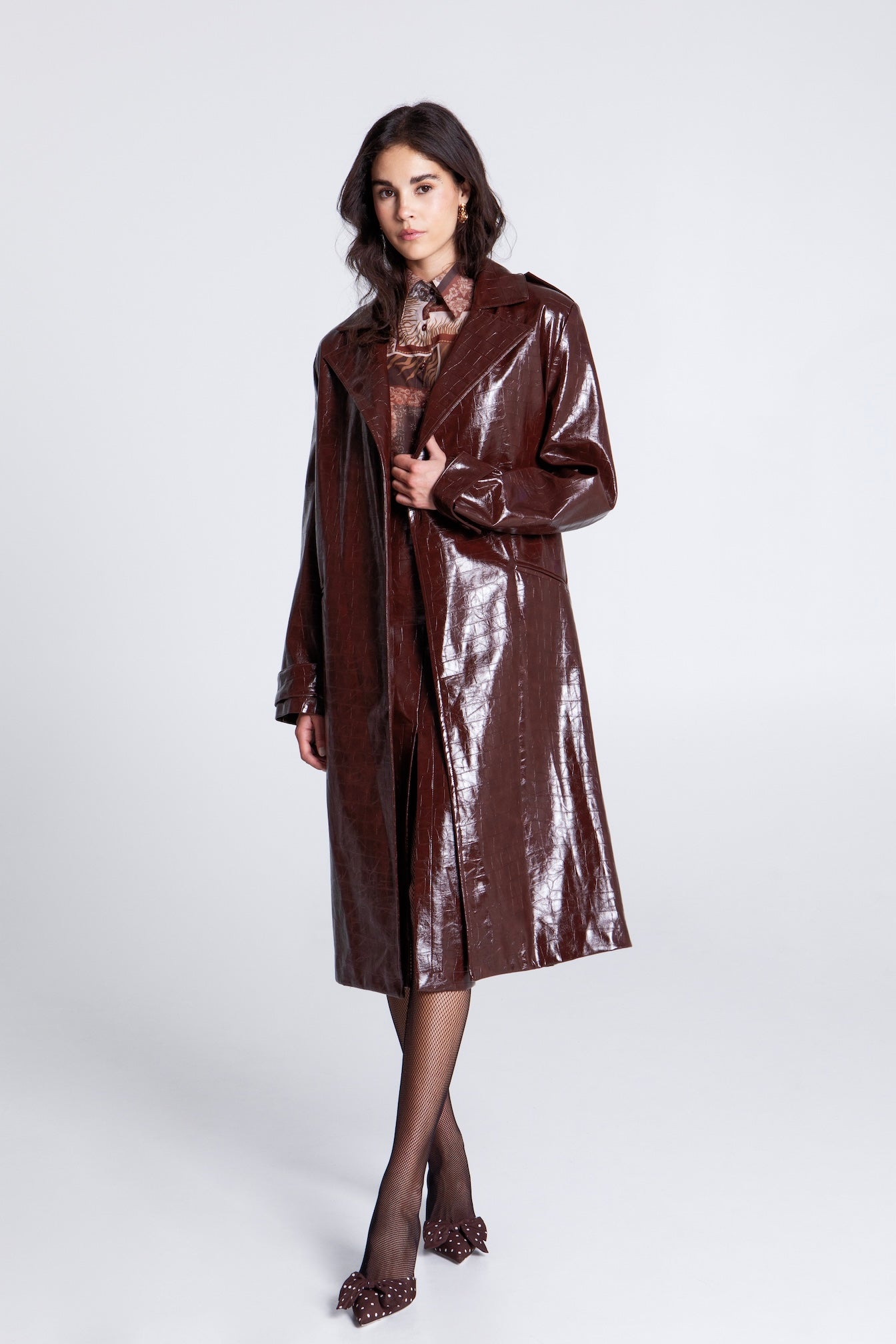 COCOA CROCO TRENCH COAT