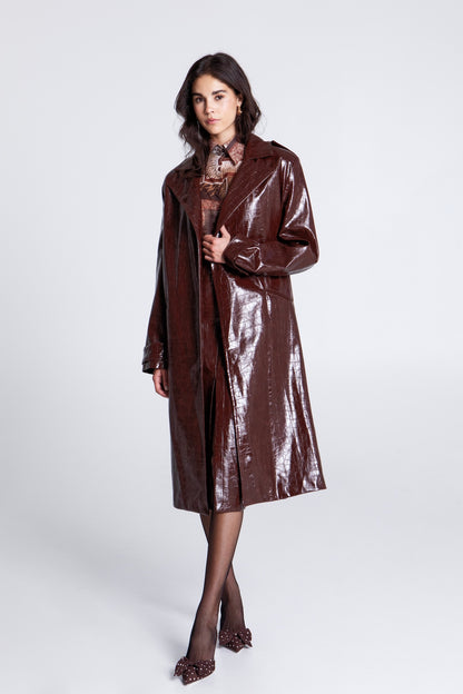 COCOA CROCO TRENCH COAT