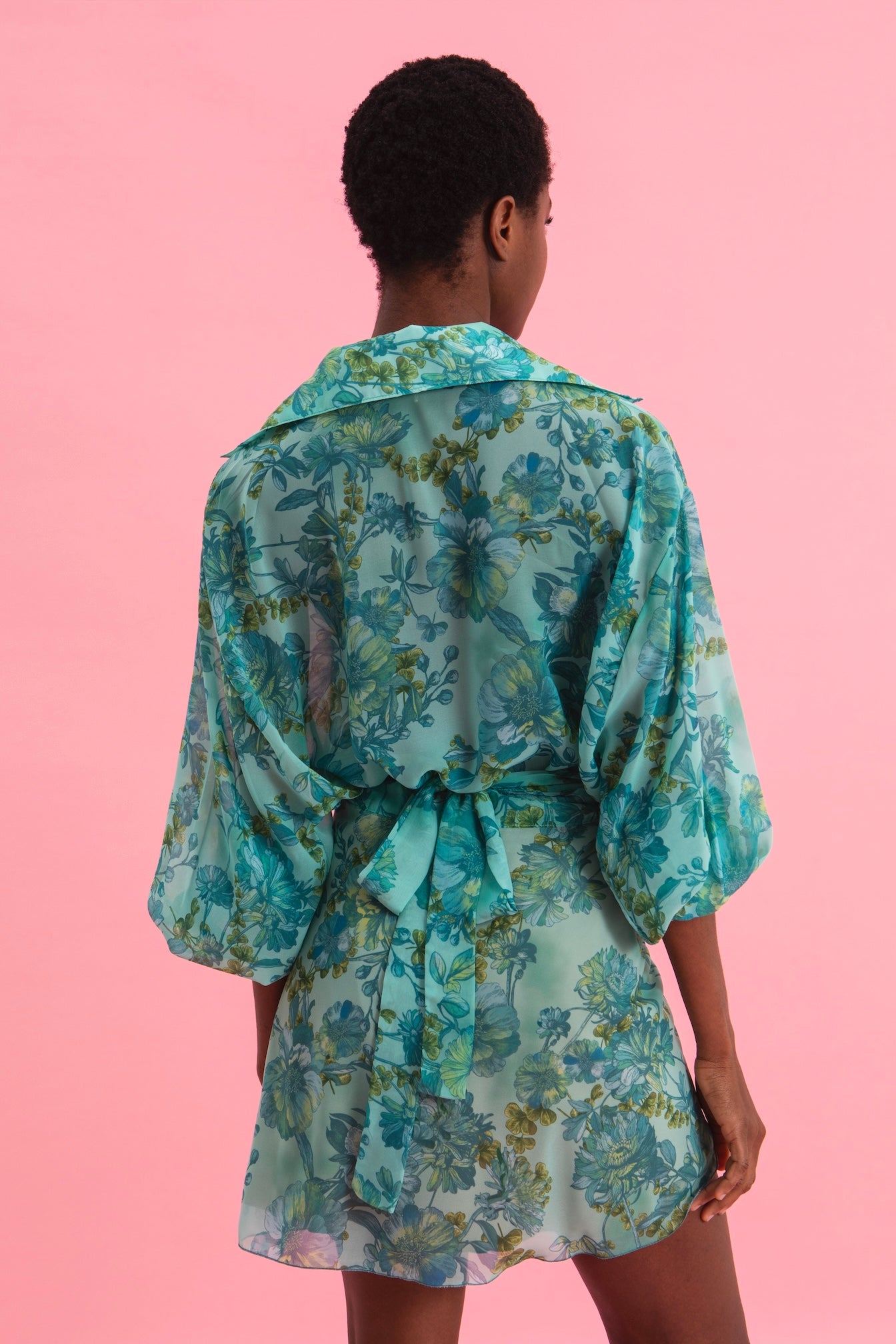 BOTANICAL BREEZE MINI WRAP SKIRT