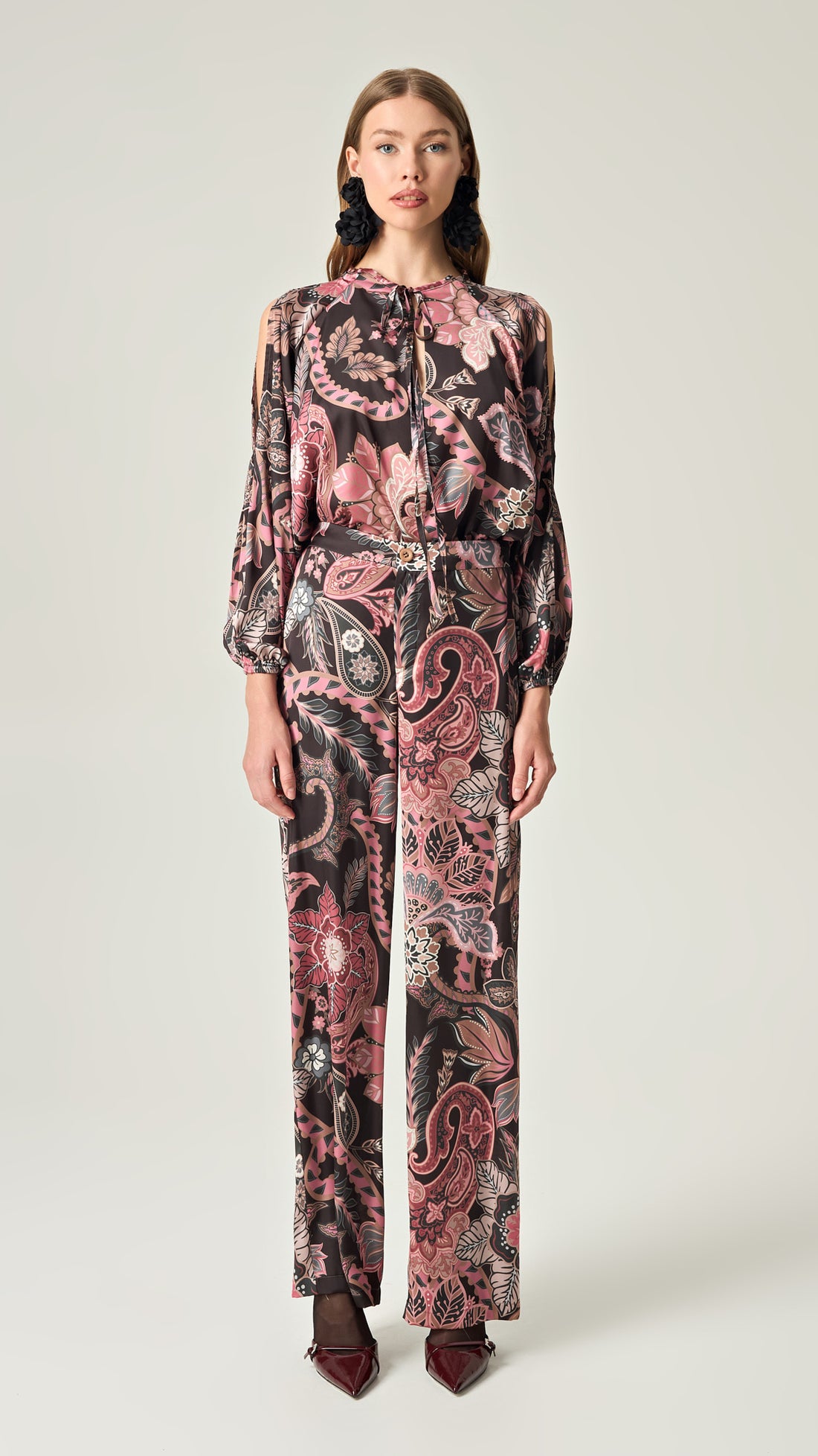WILD ROMANCE SATIN BLOUSE