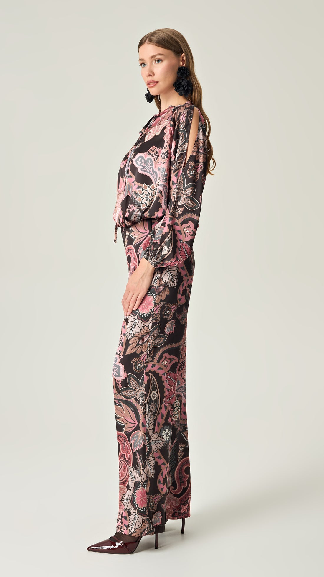 WILD ROMANCE SATIN BLOUSE