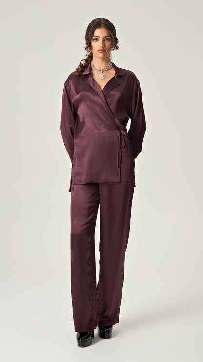 MULBERRY SATIN SHIRT