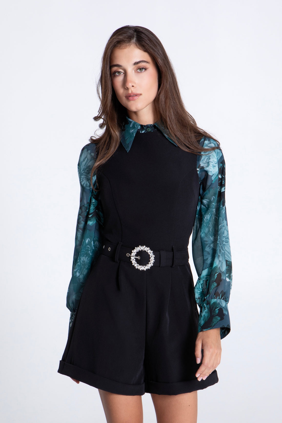 BLACK JEWEL BLOOM ROMPER