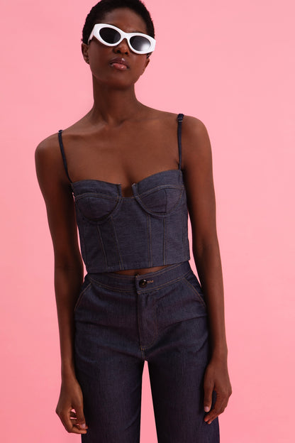 NIGHTFALL DENIM BUSTIER