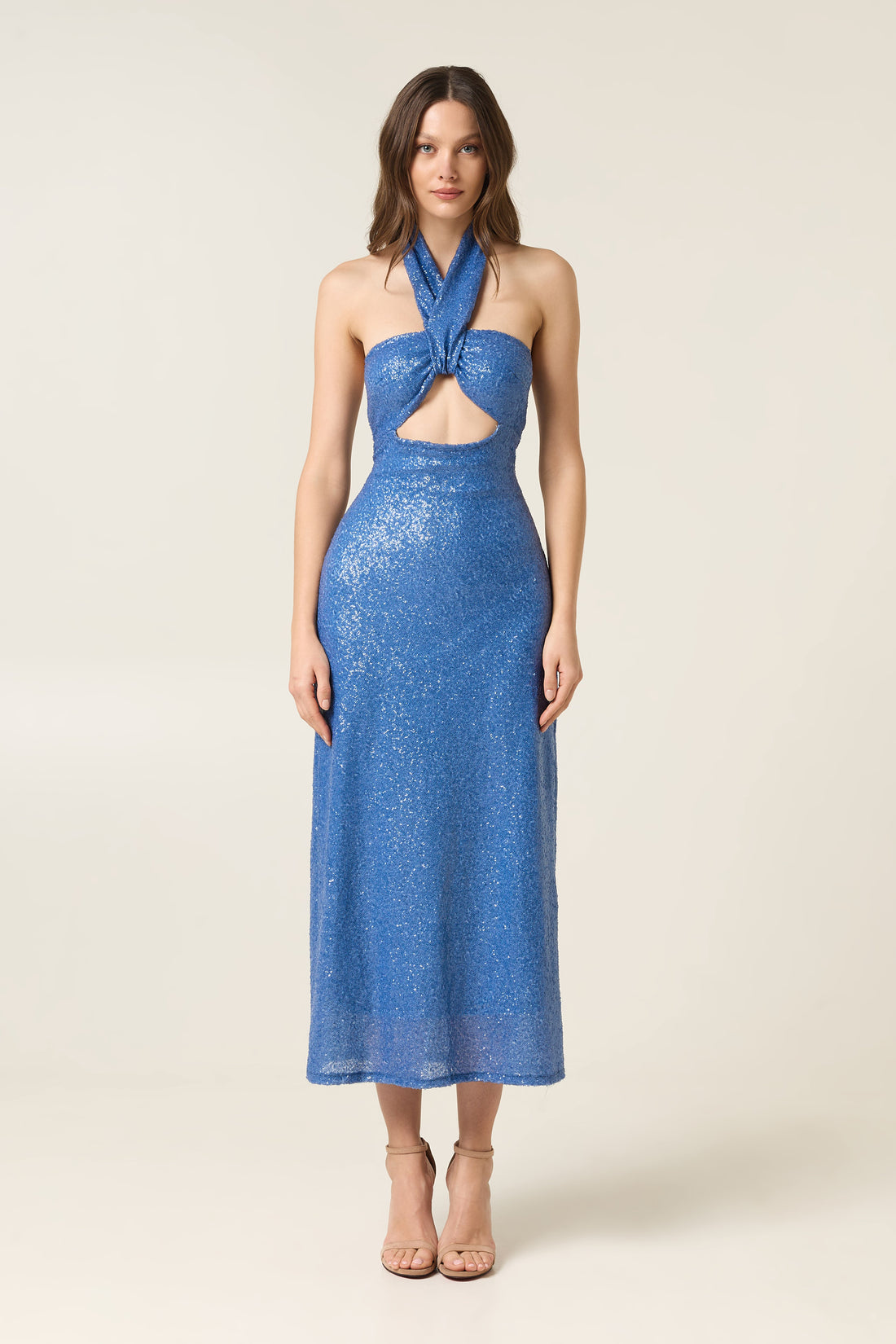 RIVIERA SPARKLE MIDI SEQUINED DRESS