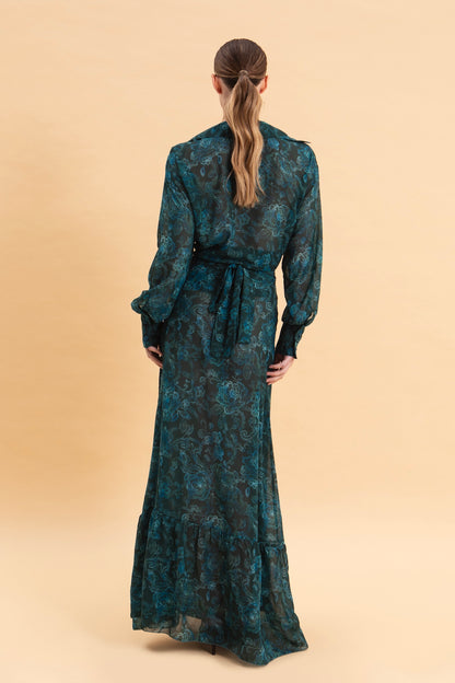 TEAL ELEGANCE OVERSIZED SHIRT