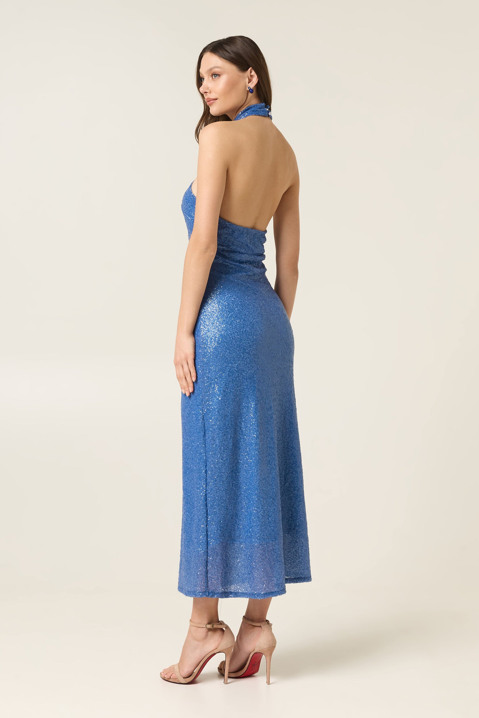 RIVIERA SPARKLE MIDI SEQUINED DRESS