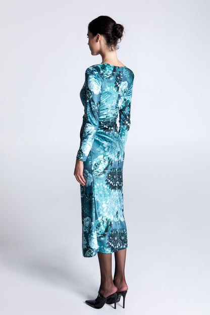BEATRIS MIDI VELVET DRESS