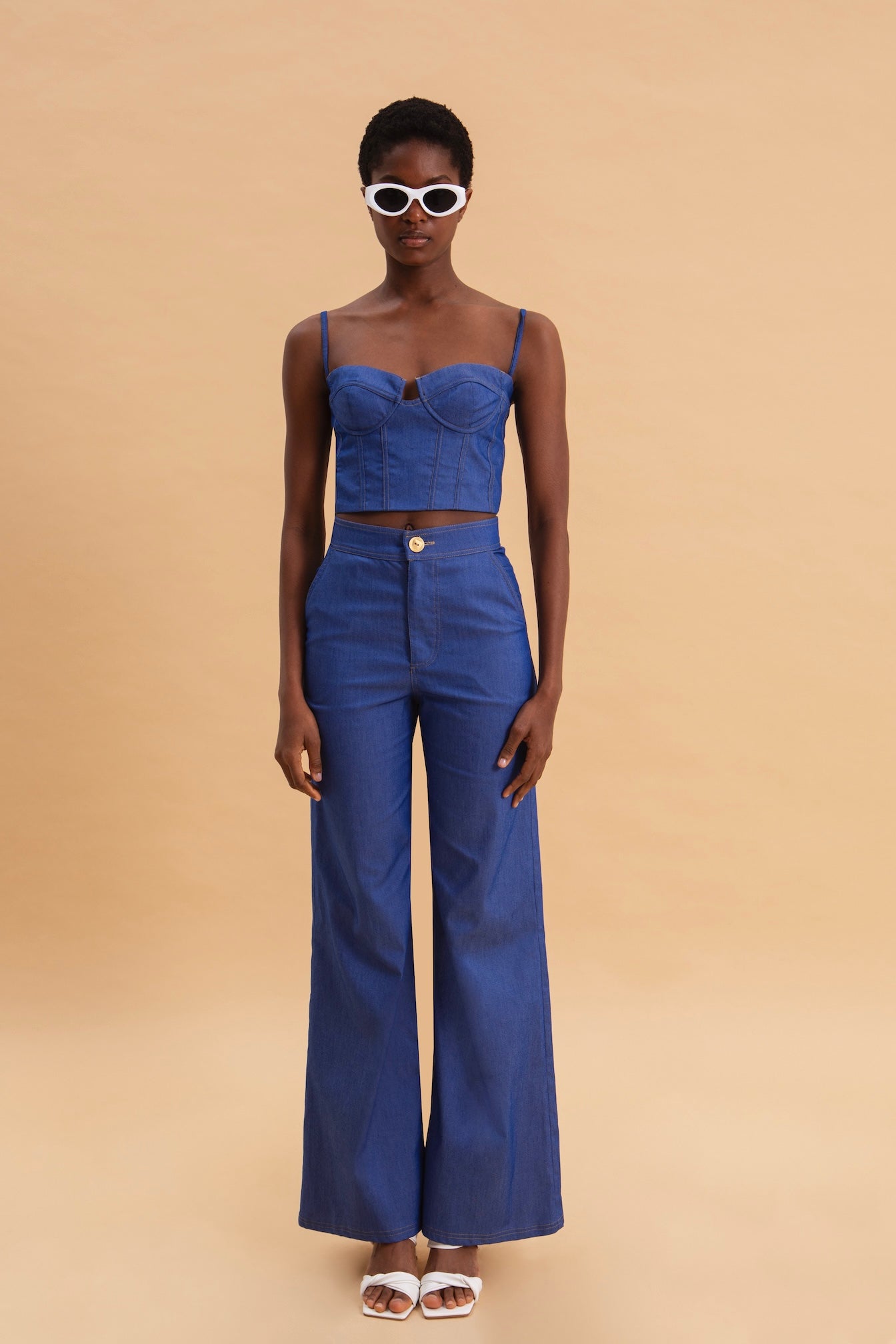 COBALT CHIC DENIM BUSTIER