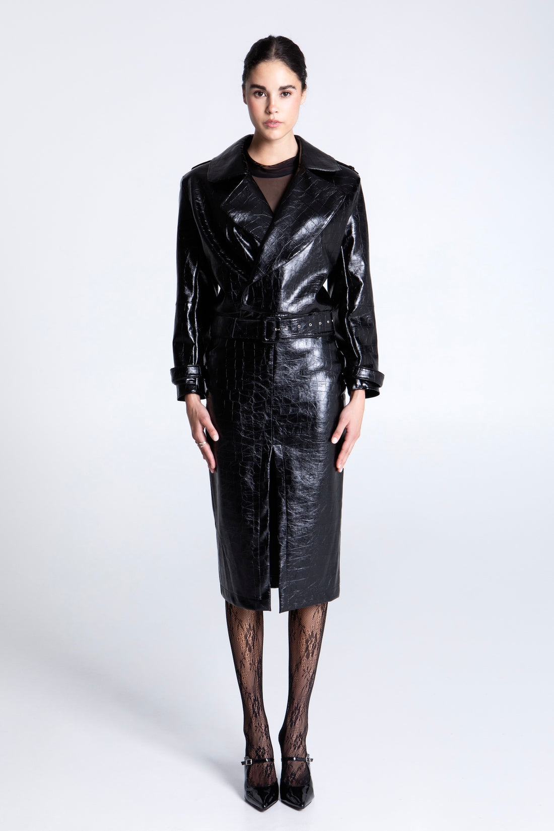 BLACK CROCO JACKET