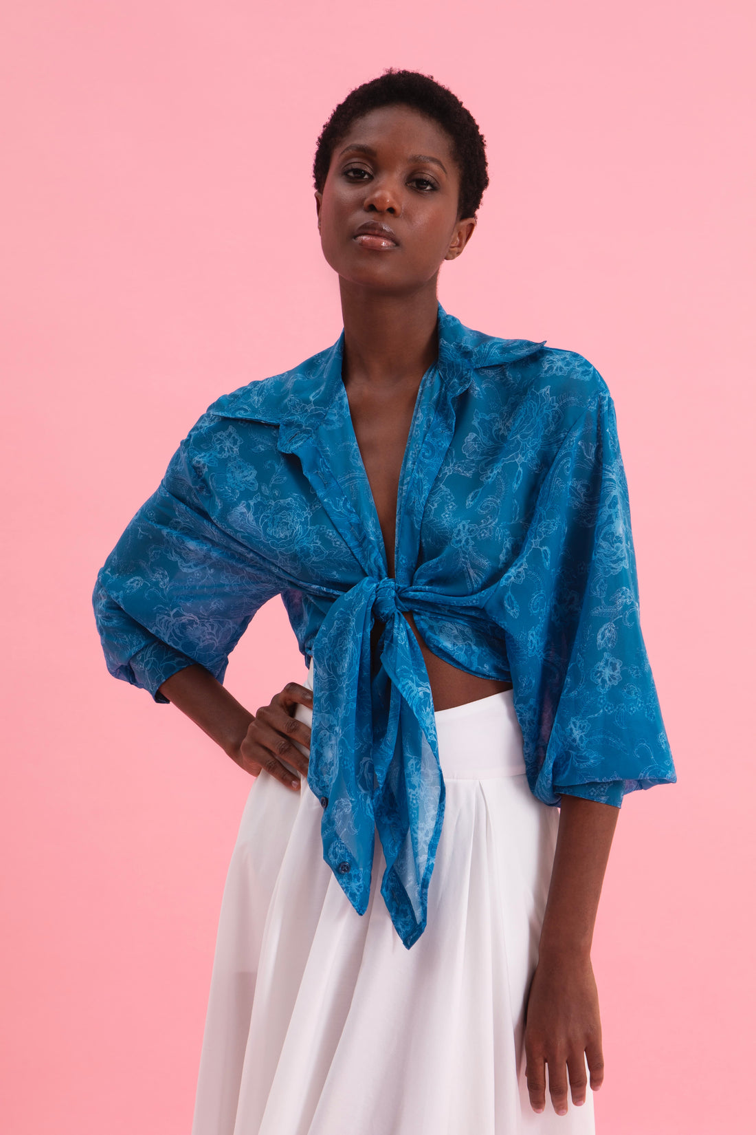 AQUATIC ELEGANCE OVERSIZED SHIRT