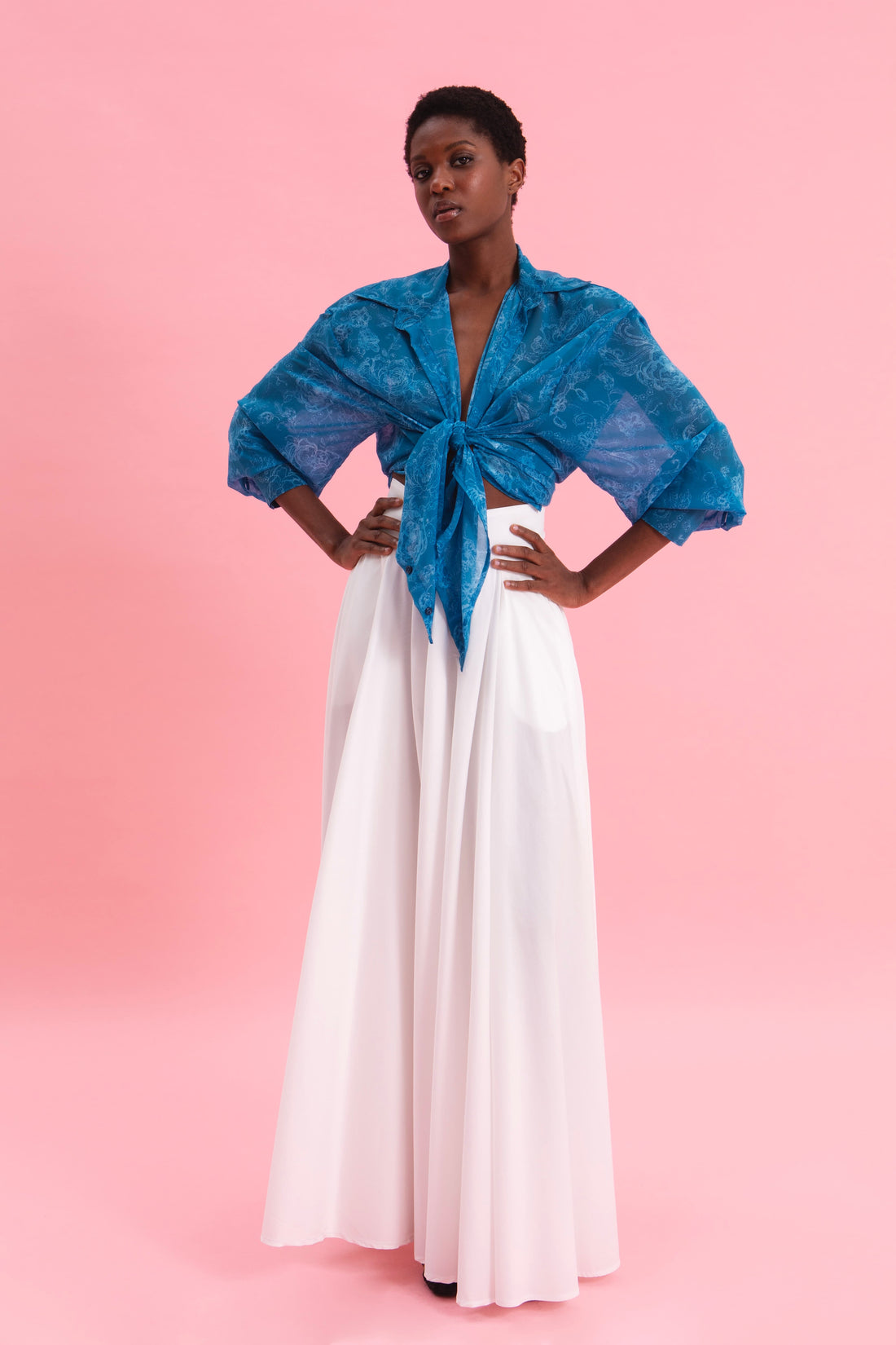 AQUATIC ELEGANCE OVERSIZED SHIRT