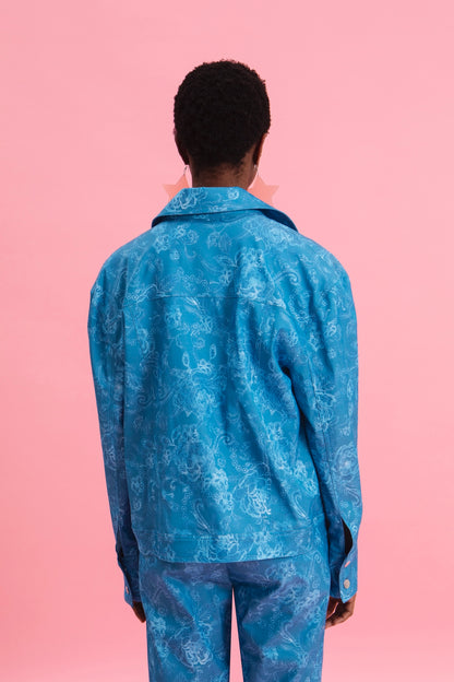 AQUATIC ELEGANCE 100% COTTON JEAN PANTS