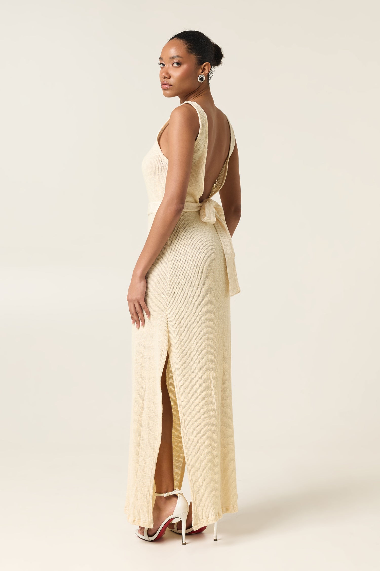 SAND DUNE MAXI KNITTED DRESS