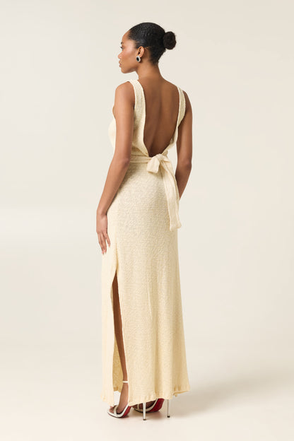 SAND DUNE MAXI KNITTED DRESS