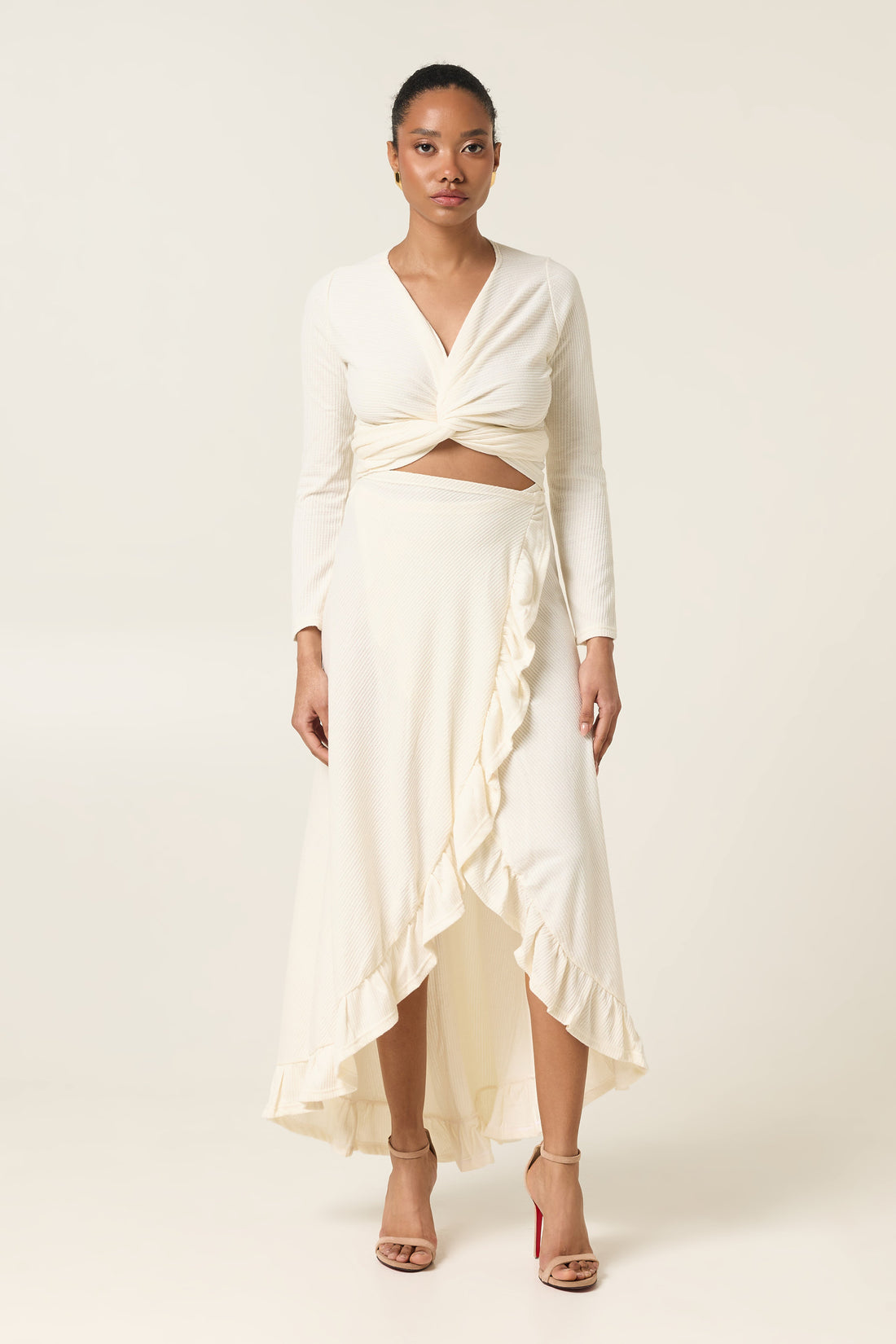 ETHER COTTON POLYMORPHIC WRAP TOP
