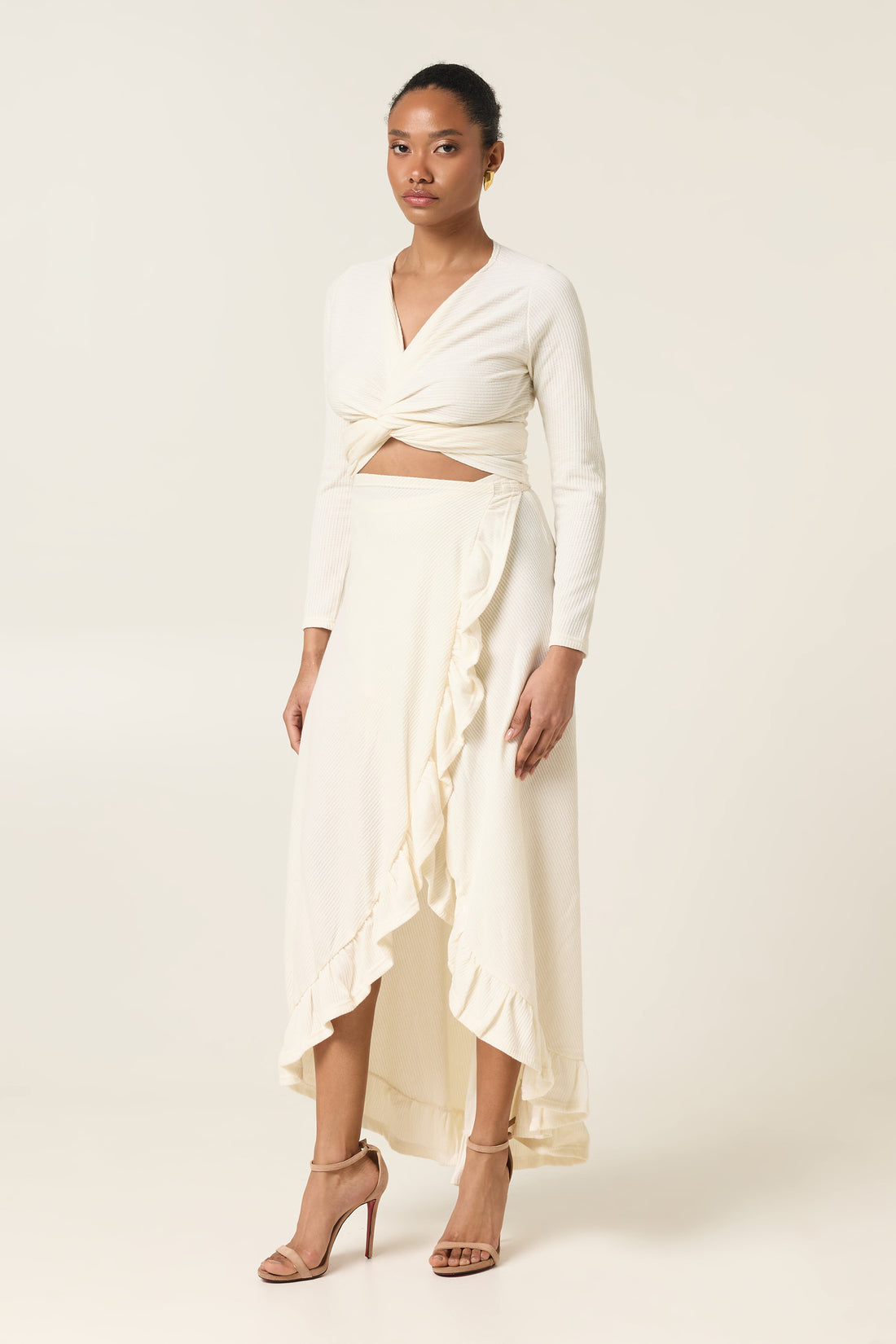 ETHER MAXI COTTON POLYMORPHIC WRAP SKIRT