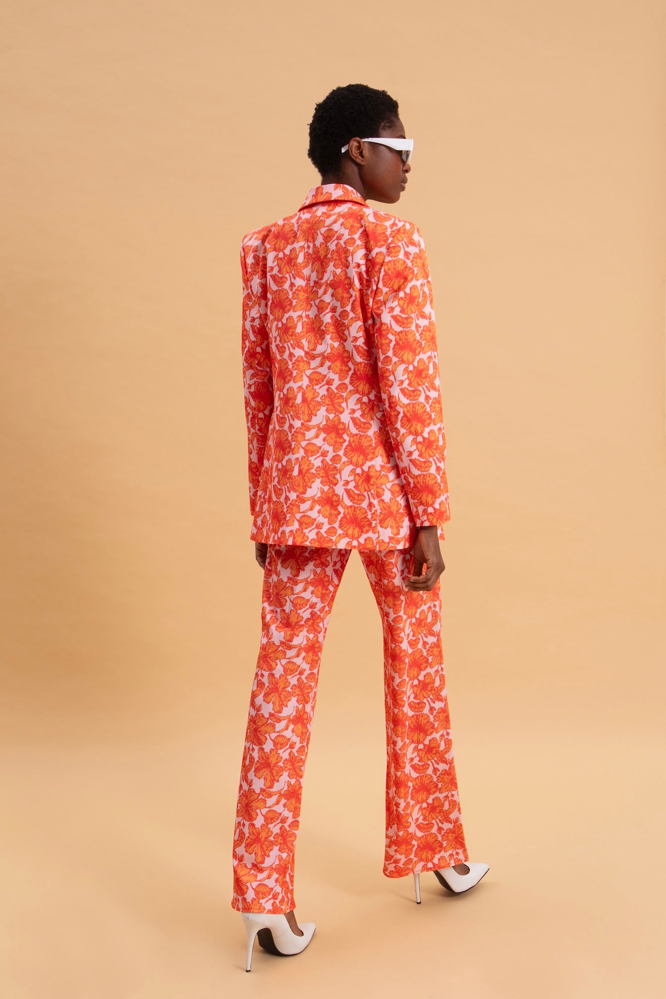 CORAL HIBISCUS 100% COTTON JEAN PANTS